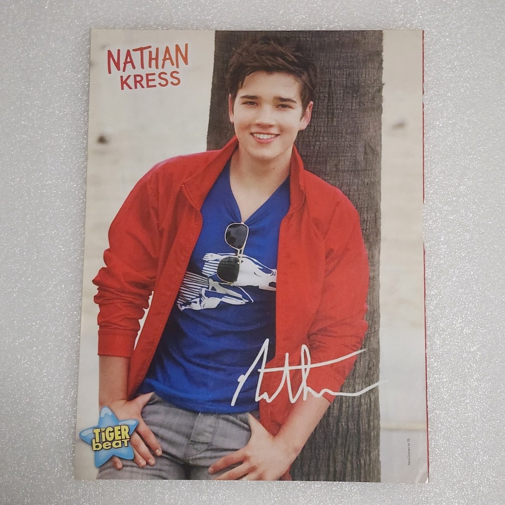 Nathan Kress Avan Jogia Double Sided Poster Pinup Clipping 8x10 2000s Tiger Beat